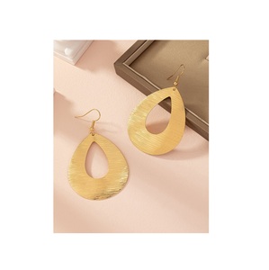 Pendientes de latón aros accesorio de joyería pendiente de aro de alambre de latón para mujer y niña para pieza de diseño de hoja para gran oferta - Product Image 4