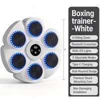 Cible murale de boxe musicale électronique connectée à une application avec 6 pads pour enfants et adultes, idéale pour le fitness à domicile