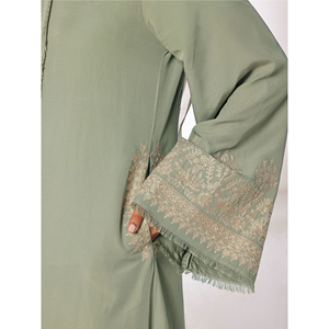 Nuevo Abaya de satén modesto para mujer, venta al por mayor, diseño islámico abierto, modelo de Pakistán de alta calidad, Thobe/Thawab - Product Image 5