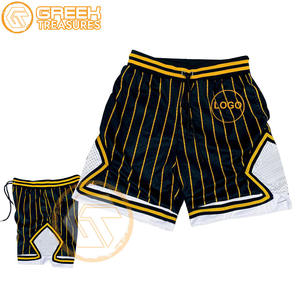 Pantalones cortos bordados de malla griega Phi de alta calidad para hombre, pantalones de algodón transpirables sublimados Alpha personalizados, hermandad de mujeres informal - Product Image 3