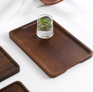 Plateau de service en bois d'acacia naturel pour le petit déjeuner au lit et la décoration intérieure - Product Image 2