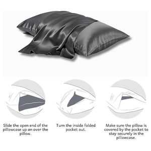 Taie d'oreiller en soie de mûrier pure accessoire de lit de luxe au toucher cool pour spa maison hôtel et voyage sommeil utilisation - Product Image 5