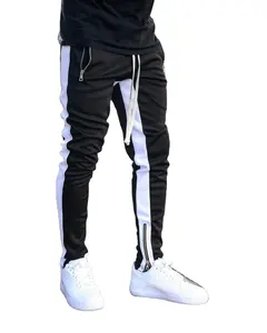 Japanese Korean Reflective line trousers large size multi-pocket sports casual cargo pants men