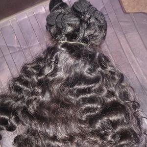 Paquet brésilien élégant non traité brut d'extensions de cheveux humains vierges indiens Remy bouclés grossiers - Product Image 4