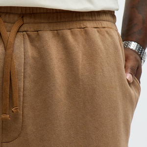 Pantalones Cortos Elásticos para Hombre de Algodón/Poliéster con Bolsillo Lateral y Cordón Ajustable, Acabado Lavado, Ajuste Relajado y Cómodo - Product Image 2