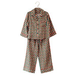 Pyjama d'automne fin pour enfants, ensemble confortable unisexe à manches longues et motif à pois, vêtements de nuit amples pour enfants - Product Image 1