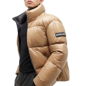 Vestes OEM à capuche à bulles à manches longues pour hommes Poches à fermeture éclair latérales personnalisées Style de rue imperméable - Product Image 3
