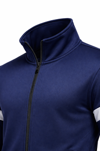 Ensemble de survêtement sportif personnalisé pour homme : veste zippée et pantalon de jogging en coton et polyester – OEM/ODM – Idéal pour la gym, l'entraînement et les loisirs - Product Image 4