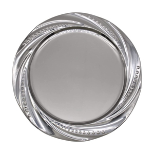 Plato de Presentación Redondo Plateado de Alta Calidad con Patrón Grabado Ornamentado, Plato Decorativo de Metal para Decoración del Hogar y Vajilla de Boda - Product Image 2