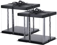 Boîte à gâteau de mariage boîte d'emballage portable en plastique transparent pour pâtisserie PET transparent rouleau à gâteau
