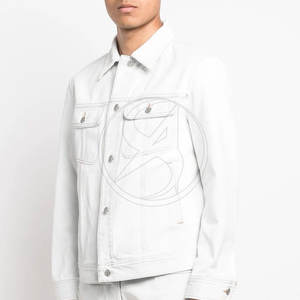 Veste en jean pour homme, de qualité supérieure, avec logo sur le devant, respirante et écologique, en vente en ligne - Product Image 4