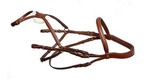 Bridon en cuir marron pour chevaux Équipement équestre Équitation Courses de chevaux - Product Image 3