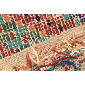 Tapis turc vintage 7,1x11,8 pi (215x360 cm), tapis rayé bleu et rouge - Product Image 5