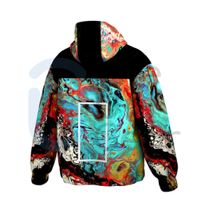 Chaqueta cortavientos de nailon con estampado personalizado para hombre, blusa impermeable de estilo callejero para la temporada de primavera, chaqueta con capucha y cierre de cremallera - Product Image 2