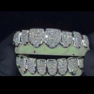 Grilles dentaires en argent 925 serties de moissanite taille princesse, bijoux fins pour hommes, style hip-hop, grilles dentaires personnalisées pour hommes - Product Image 2