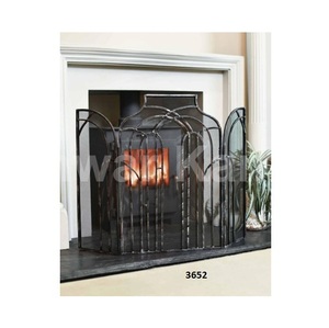 ที่ครอบป้องกันไฟแบบมีไฟสีดำและสีบรอนซ์รูปผีเสื้อที่สวยงามแผ่นรองจานเหล็กดัดสำหรับตกแต่งบ้าน - Product Image 3