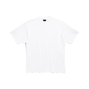 เสื้อยืดผ้าฝ้ายโอเวอร์ไซส์สำหรับผู้ชายผ้าคอตตอนแบบหลวมเปิดไหล่มีโลโก้ออกแบบได้ตามต้องการ - Product Image 4