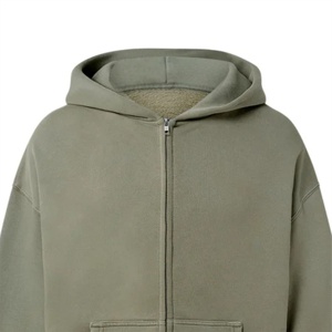 Custom Heavyweight <b>Zip</b> Hoodie Men Oversized Fleece Full <b>Zip</b> <b>Hooded</b> Sweatshirt Custom Logo Private Label OEM ODM Manufacturer - Product Image 6