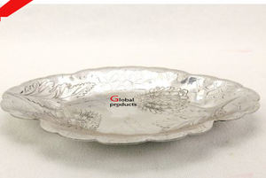 Nouvelle arrivée plateau de service en acier inoxydable en métal de forme ovale pour restaurant et bar d'hôtel - Product Image 3