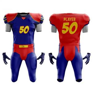 Venta caliente personalizado equipo de fútbol americano Jersey conjunto de alta calidad XL tamaño ropa juvenil de fútbol para hombres sublimación corta al por mayor - Product Image 1