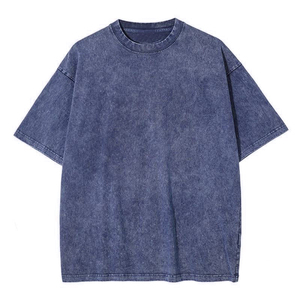 Camiseta de Manga Corta para Hombre, Cuello Redondo, Algodón Lavado, Estilo Casual, Tejido Jersey, 100% Algodón, Corte Regular - Product Image 3