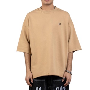 Vente en gros Logo personnalisé de votre marque 100% coton T-shirts vierges T-shirt uni décontracté pour hommes T-shirt pour hommes - Product Image 1