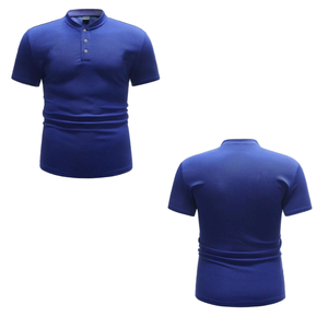 เสื้อยืดโปโลแขนสั้นผ้าคอตตอนสำหรับ100% แห้งเร็วระบายอากาศได้ดีปักโลโก้สไตล์ลำลอง - Product Image 6