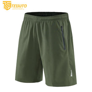 Te New 2025 Summer Trend Men's Gym Sports Shorts Outdoor Running Fitness Breathable Solid Plain Dyed Double <b>Layer</b> - Product Image 1