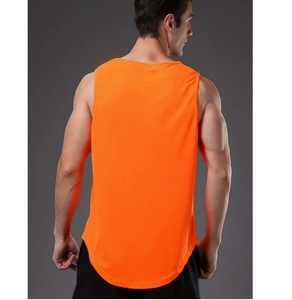 Débardeurs de sport pour hommes à col rond, orange, respirants, pour l'entraînement, la gym et le fitness - Product Image 2