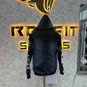 Premium Quality Trending Zipper Hoodie <b>Rhinestone</b> Zip up <b>Jacket</b> Acid Wash Vintage Washed Men Fleece Streetwear Hoodie - Product Image 2