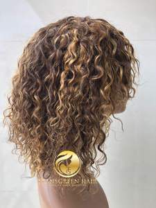 Perruque de Cheveux Naturels Indiens Vierges 100% Bouclés Bob de 12 Pouces pour Femme, Facile à Porter et à Coiffer, Vendeur, 4/27 - Product Image 3