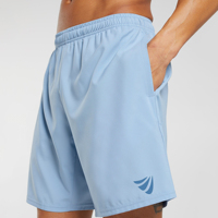 Short de survêtement avec logo personnalisé pour hommes, poche zippée, entraînement élastique, style sportif, fitness, coton, broderie en nylon, vente en gros