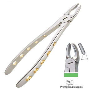 Instrument dentaire manuel réutilisable pour l'extraction dentaire Pince anglaise en acier inoxydable pour prémolaires supérieures - Product Image 1