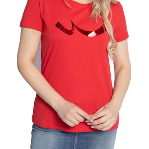T-shirts 100% coton imprimés personnalisés pour femmes Style Sport ample doux de haute qualité en vrac approvisionnement en gros respirant tricoté été - Product Image 1