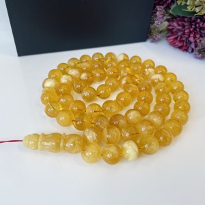 Misbaha en ambre de la Baltique, 66 perles rondes, ambre naturel, prière islamique - Product Image 3