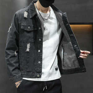 Nouveauté Streetwear personnalisé, veste en jean avec logo personnalisé, vestes de mode en denim respirant de haute qualité pour homme - Product Image 2