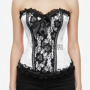 Vintage Gothic <b>Corset</b> for Women, Steampunk Victorian Lace Up Bustier Top - Product Image 5