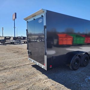 Light Wight Premium Quality 2024 United Trailers 7x16 TA Remolque de carga cerrado azul eléctrico a la venta Remolques de camiones baratos - Product Image 4