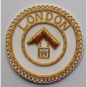 Delantal Mano Lingotes BORDADO PASADO MAESTRO Collar cadena Blanco - Product Image 3