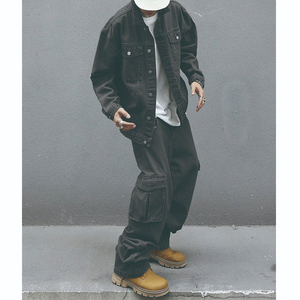 Chaqueta Vaquera Holgada de Manga Larga de Alta Calidad, Traje Casual de Mezclilla con Estampado, Talla Grande - Product Image 3