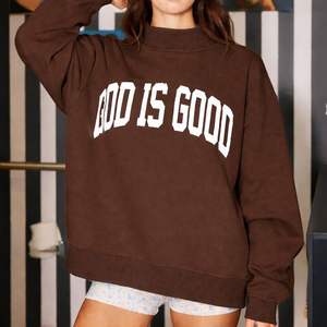 Sweat-shirt oversize pour femme, col montant, décontracté, manches longues, coupe ample, doux, confortable, imprimé, cristal, streetwear, printemps, automne, hiver - Product Image 5