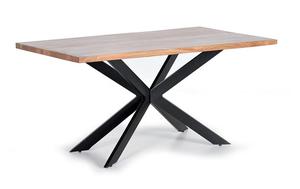 Industrial Farmhouse Design Solid Wood Iron Frame Dining Table Square 4-10 <b>Seat</b> Furniture for Home Restaurant Hotels Workshops - Product Image 2