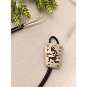 Cravate Bolo Navajo faite à la main en argent sterling, bijou culturel de collection - Product Image 2
