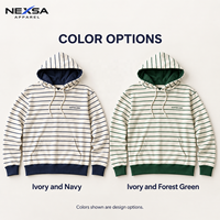 Sweat à capuche rayé moderne pour homme OEM, personnalisable avec logo, vente en gros, marque privée, vêtements décontractés pour le style urbain quotidien