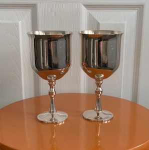 แก้วไวน์ทองเหลืองชุบนิกเกิลสำหรับงานเลี้ยงและงานแต่งงานใช้ในบ้านบาร์โรงแรมทองเหลืองแก้วไวน์สีแดงแก้วค็อกเทลโลหะ - Product Image 6