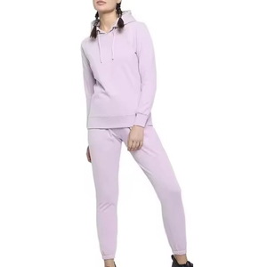 New Arrival Women's Custom <b>Zip</b> Hoodie Jogger <b>Trousers</b> High Quality Two Piece Tracksuit Casual Styles Tracksuit Set Breathable - Product Image 1
