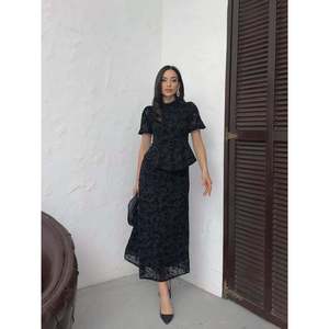Vestido Maxi Elegante de Chifón Negro para Mujer, Marca missJANELL, Mezcla de Poliéster y Elastano para Uso Casual y de Fiesta - Product Image 5