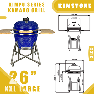 Parrilla Kimstone <span class=keywords><strong>Kamado</strong></span> de 26 pulgadas, parrilla Keramik Parrilla <span class=keywords><strong>Asador</strong></span>, parrilla de barbacoa <span class=keywords><strong>Kamado</strong></span> pintada personalizada, cocina al aire libre - Product Image 6