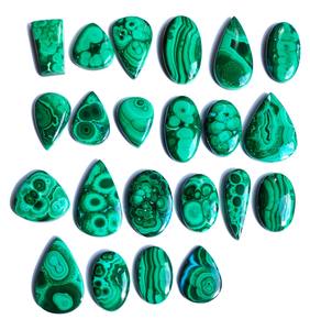 Cabochon de malachite naturelle de haute qualité pierre précieuse semi-précieuse en vrac de forme mixte pour la fabrication de bijoux - Product Image 5