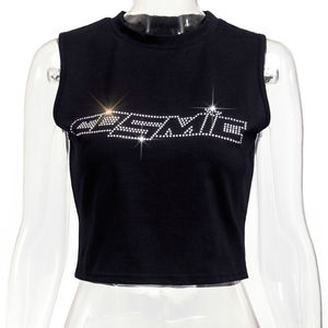 OEM Custom 2025 Summer <b>Women's</b> <b>Tank</b> <b>Top</b> Custom Print Sports Fitness Breathable Jersey Front Logo - Product Image 4